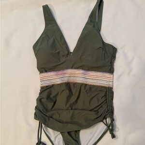 Elegant Olive One-Piece Swimsuit